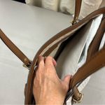 Michael Kors Voyager Tote Purse Bag Brown Pink White NWT NEW Photo 4