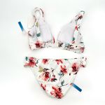 Lucky Brand NEW Pink White Floral Bikini Set Cordevalle 2 Piece Swimsuit Size S Photo 1