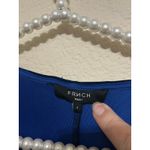 FRNCH  Paris Wrap Dress Size Small Velvet Long Sleeve Black Blue Preppy Winter Photo 2