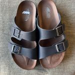 Cliffs Brown with Black Straps Birkenstock-style Slides Photo 0