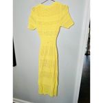 JASON WU COLLECTIVE Yellow Knit Crochet Crewneck Form Fitting Dress Size XS Photo 4