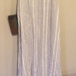 C&C California C & C striped linen grecian maxi dress. White/gray. Size s Photo 0