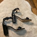 Louise et Cie  Size 39 8.5 Black Open Toe Heels Ankle Strap Block  Strappy Lo-Kai Photo 1
