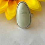Semi Precious Stone Ring, Size 8 Green Photo 1