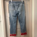 Anthropologie Pilcro Slim Boyfriend Jeans with Red Tassels Photo 5