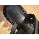 Donald J Pliner black leather strappy flat sandals square toe Italy 9 Photo 2