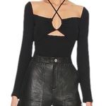 frame denim Frame Strappy Knit Top in Noir Photo 8