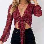 Princess Polly  Tie Front Blouse Photo 0