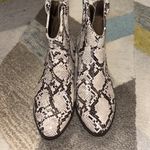 Style & Co Snake print Western style booties Women's Sz 7  White black grey Photo 1