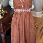 Spartina 449  Jennifer Midi Linen Mocha Dress New Photo 0