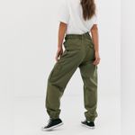 Pull & Bear  fasten tab cargo pants in khaki Photo 7