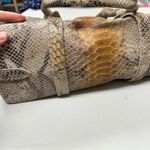 Forth & Towne Tan Calf Leather Snake Print Satchel Handbag Purse Womens Luxury Photo 5