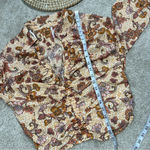 Free People I Got You Printed Top Crop V-Neck Longsleeve in Orange Boho Size L Photo 15