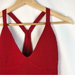 ZARA Knit Red V-Neck Bandage Fitted Tank Top S Photo 2