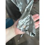 Blouse silver lamee gold lace 1980s shoulder pads Size 12 Photo 5