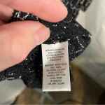 Loft Floral white and black sheer lace top size small Photo 5