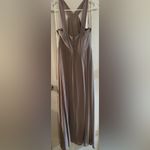 Tan Maxi Skirt Lightweight Material Elastic Waistband Purple Size M Photo 1