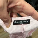 Cha Cha Vente Off The Shoulder Pink/White striped Blouse, Sz S Photo 2