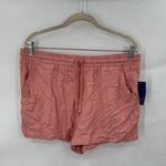 Hurley Shorts Women Large Pink Drawstring Summer Beach Resortwear Summer NEW Photo 0