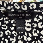 Banana Republic  size small black ivory cream leopard print long sleeve bodysuit Photo 6