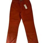 Just USA Rust Straight Leg High Rise Pockets Bohemian Slim Sz 8/ 29 #1885 Photo 0
