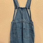 We Wore What NWT  Slouchy Slit Denim Overalls - Steel Photo 10