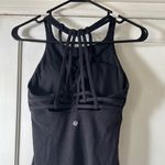 Lululemon Athletica Black Fitted Cut Out Tank Top Photo 2
