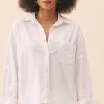 Djerf Avenue NWOT  Breezy Shirt in White Photo 0