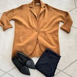 Madewell Tan Saville Sweater Wool Blazer Oversized One-Button Layering Sz XS Photo 3