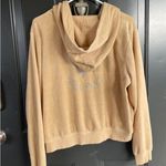 Juicy Couture X forever21 collab velour hoddie zip up jacket Beige Y2K Sz Large Photo 1