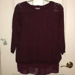 Lucky Brand  burgundy sweater small Photo 0