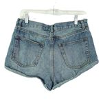 Brandy Melville Button Front Cuffed Denim High Rise Jean Shorts Womens size 6/28 Photo 1