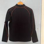 Ariat Half Zip Orange Stitching Fleece Lined Sweatshirt Jacket Photo 4