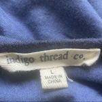 indigo. Thread Co blue bell sleeve asymmetrical hem tunic Photo 5