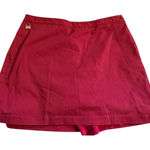 Liz Claiborne Liz golf Skirt Skort Hot Pink Coolmax Flat Front Side Zip Sz 14 Photo 0