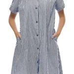 YOZLY House Dress Women Cotton Duster Robe Short Sleeve Housecoat Button Down M Size M Photo 0