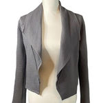 Anthropologie Dolan Left Coast Open Cardigan X Small Gray Lea‎ Ribbed Jacket ￼ Size XS Photo 0