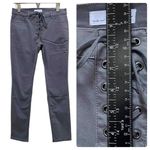Loft New Gray Modern Skinny Front Lace Tie Jean Size 28/6 Photo 5