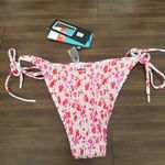 Blackbough NWT  bikini side ties ruched cheeky bottoms in pink romance size M Photo 4