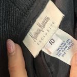 Neiman Marcus $295  Black Women's Silk Woven Straight Leg Pants Size 10 Photo 3