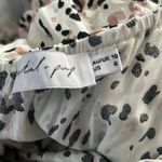 Petal and Pup  White Dress Adette Midi Dress Animal Print One Shoulder Size 6 Photo 7