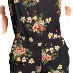 Ambiance Apparel Ambiance black floral print adjustable cami romper M Photo 4