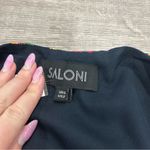 Saloni Lea Floral Print Puff Sleeve Wrap Mini Dress Purple Size 2 Photo 4