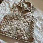 Christopher & Banks ‎ tan suede quilted vest Photo 4