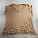 Free People We The  S Small Under the Sun Tee Shirt Linen Blend Slouchy Oversized Photo 5