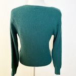 superdown Revolve Ribbed V-Neck Emerald Green Raquel Sweater | XS Photo 7