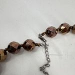 Esmor Bronze Metallic‎ Faceted Beaded Choker Necklace Brown Photo 4