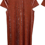 Madewell  NWT Crushed Velvet Tie Back Mockneck Mini Dress Coral Mod Retro Medium Photo 0