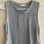 Staring At Stars Grey Crochet Tank Top, Casual Grey Basics, Women's Size Small Photo 0