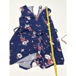 Torrid  Women's Floral Print Challis Button Front Romper Sleeveless Navy‎ Blue 1X Photo 11